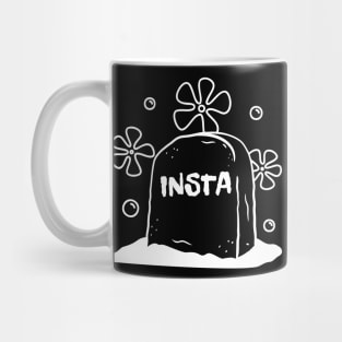 R.I.P. Insta Gravestone Illustration Mug